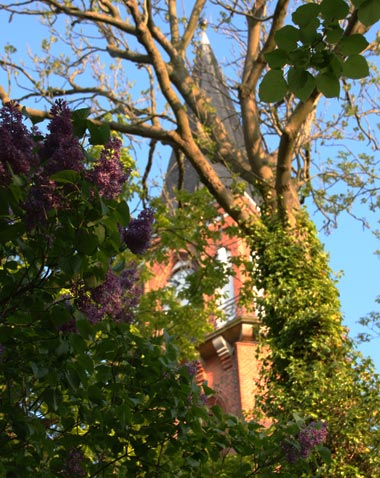 Verträumter Blick auf die Wustrower Seefahrtskirche